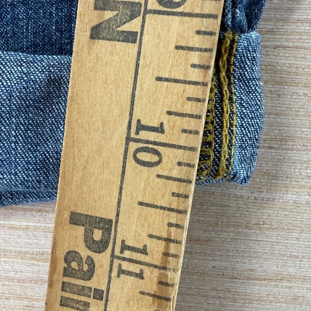 Banana Republic Womens Dark Wash Denim Bermuda Shorts Cuffed Size 12 Preppy